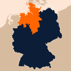 Karte Bundesländer Vergleich - Niedersachsen, Schleswig-Holstein, Bremen, Hamburg