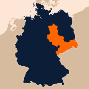 Karte Bundesländer Vergleich - Sachsen-Anhalt, Sachsen