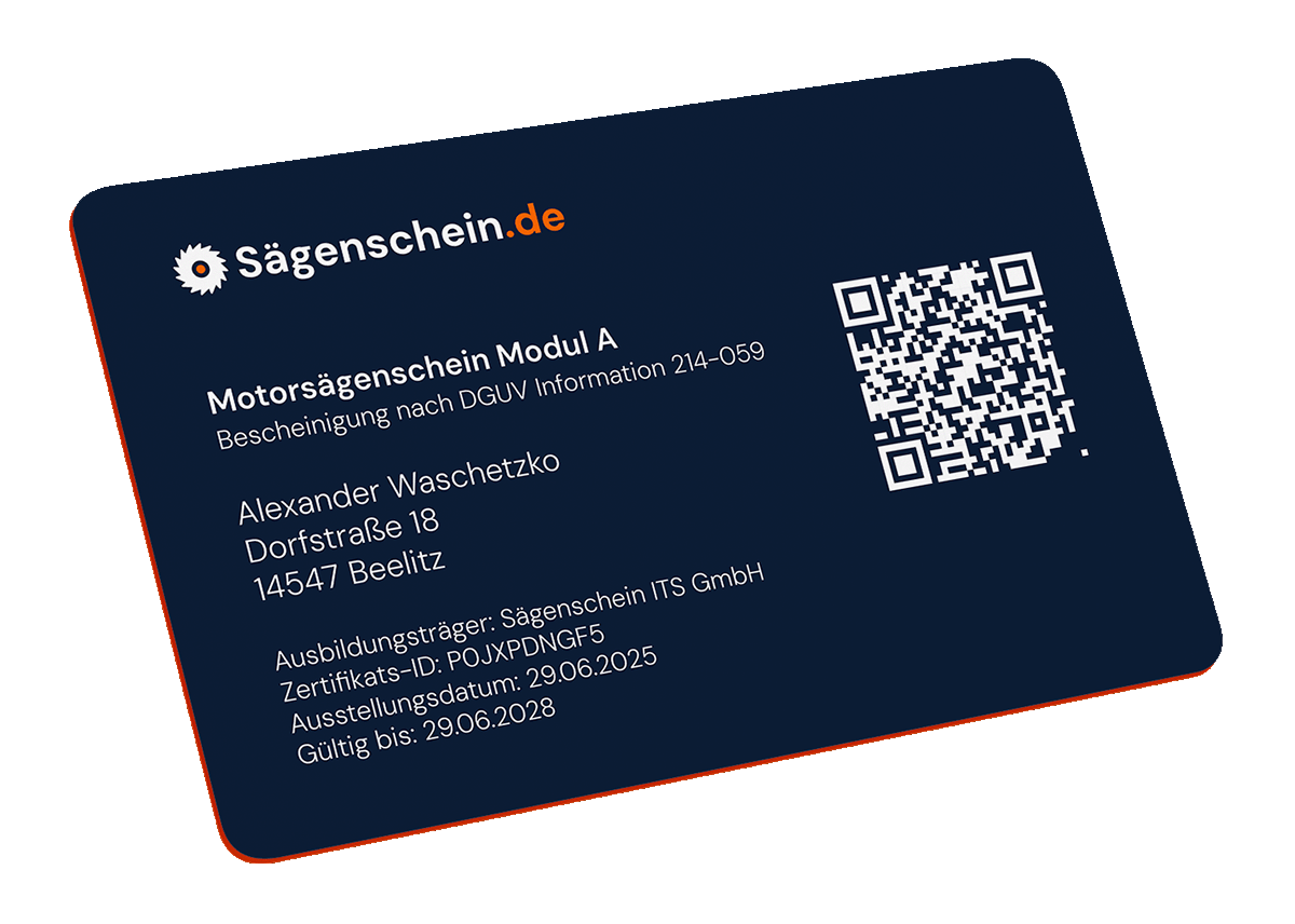 Motorsägenschein Modul 1 4